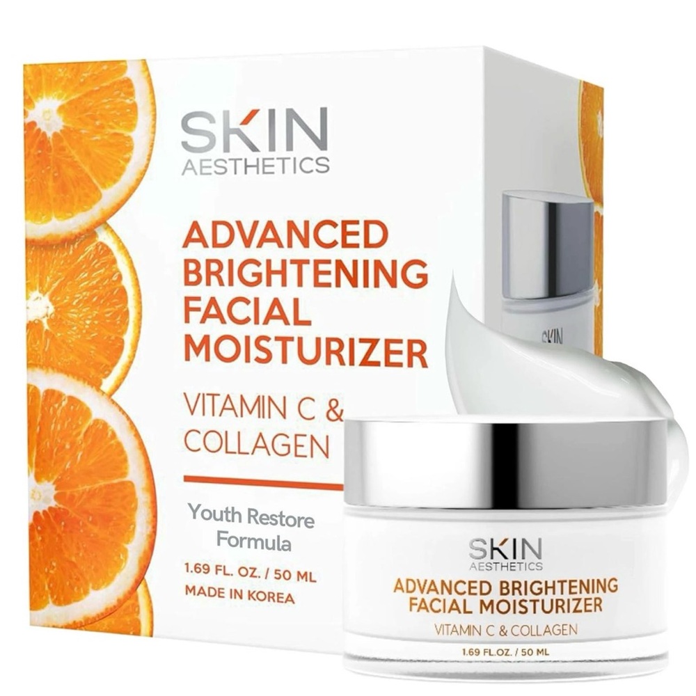 Vitamin C & Collagen Moisturizer
- Anti-Aging, Hydrating,
Brightening 1.69 Oz